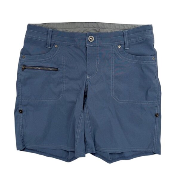 KUHL Kliffside Air Roll Up Blue Hiking Shorts Sz 8 - Picture 1 of 11